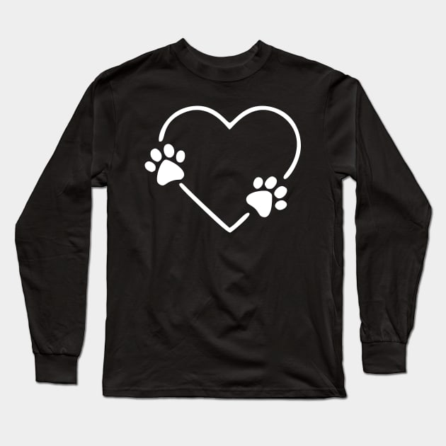 Dog Heart Dog Paw Dog Mom Dog Mama Long Sleeve T-Shirt by uncommontee